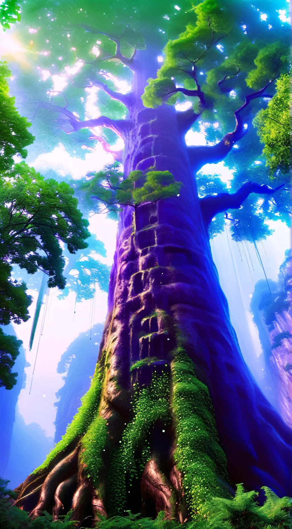 ai character: Father Tree background