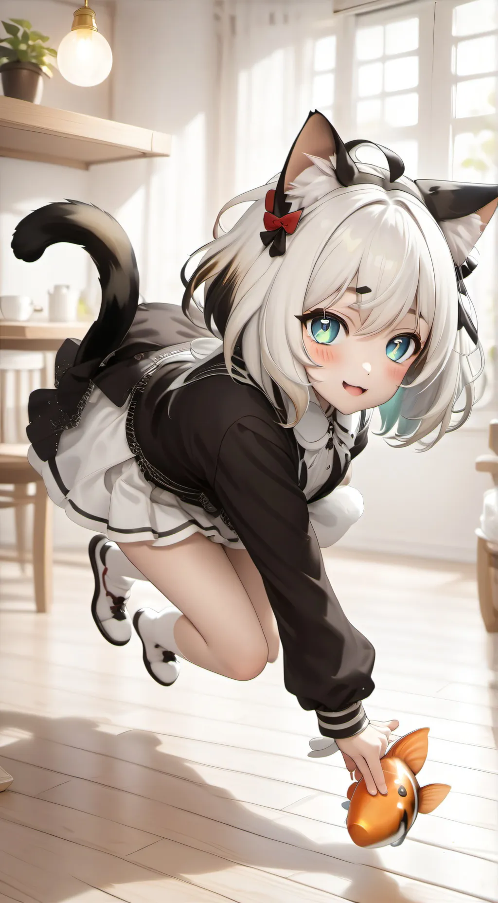 ai character: Trouty The Cat Spirit background