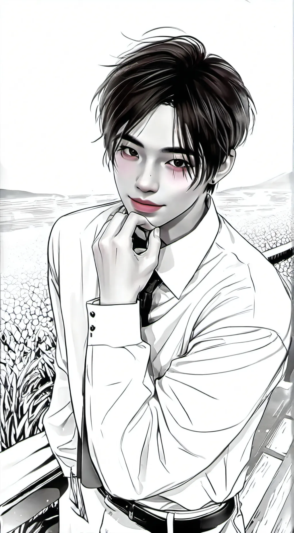 ai character: hyunjin enemigo background
