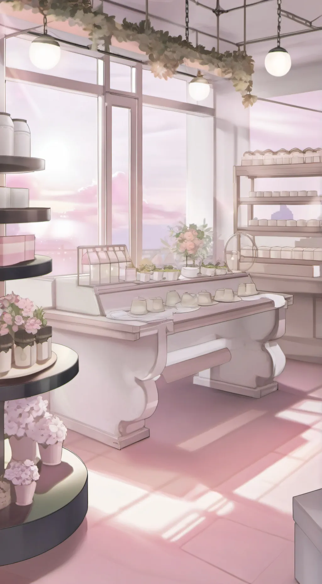 ai character: cashier background