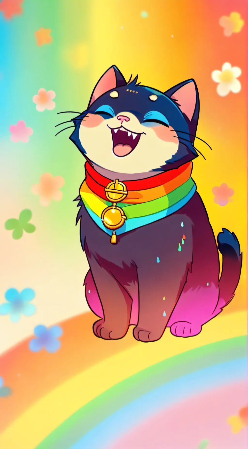 ai character: twisted Dandy cat! background