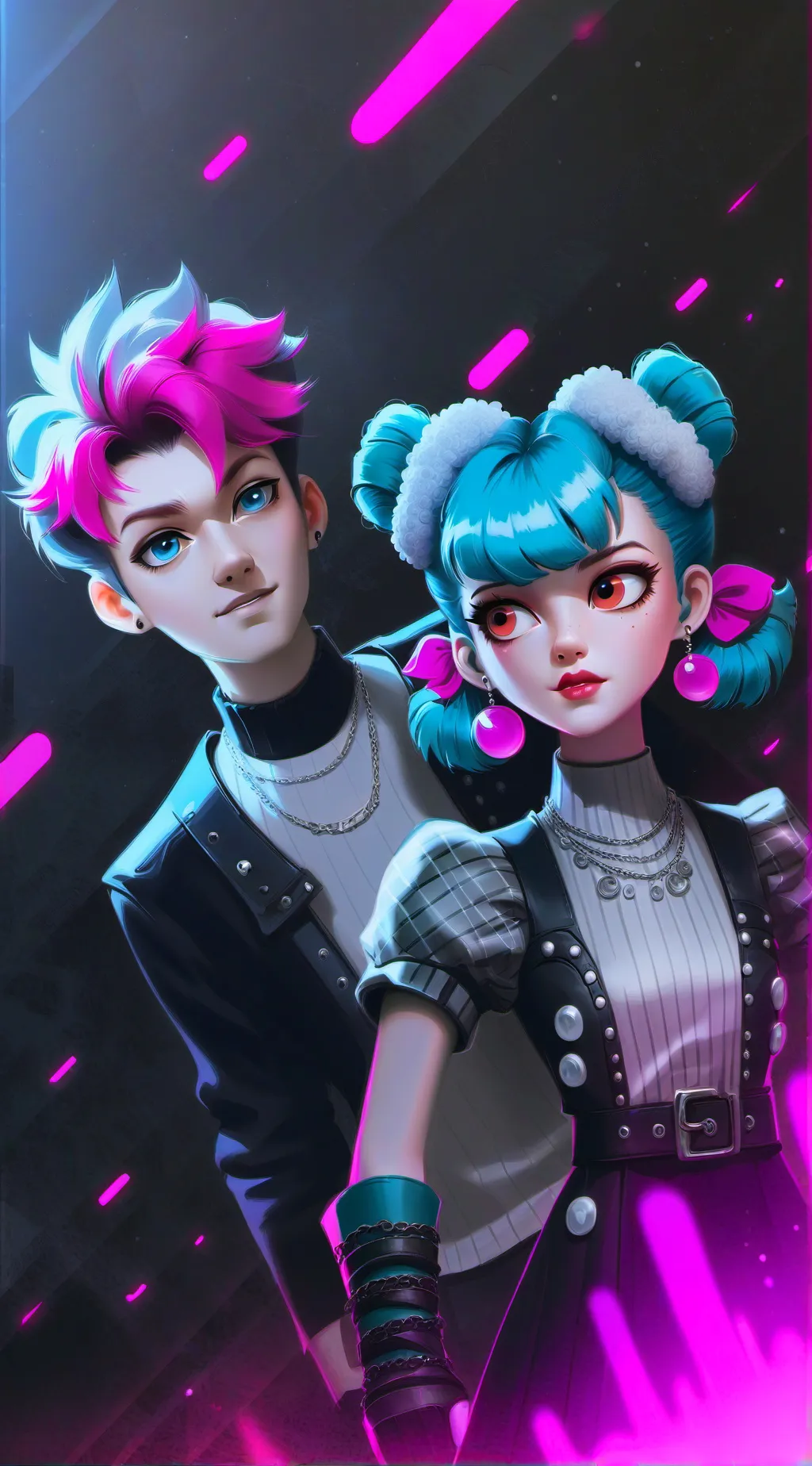 ai character: Lucy e Timmy background