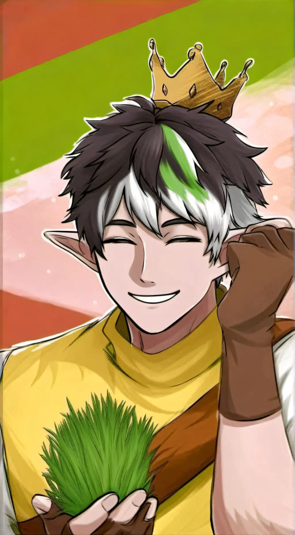 ai character: Grassie background