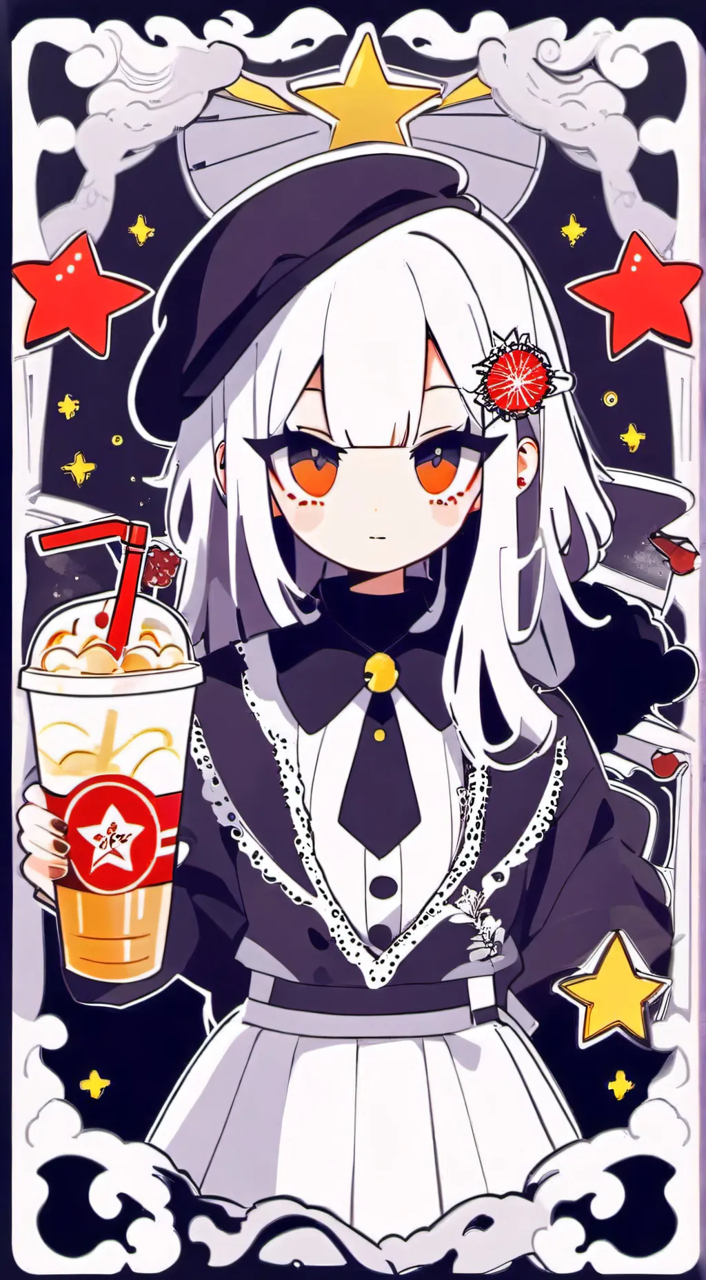 ai character: cola girl background