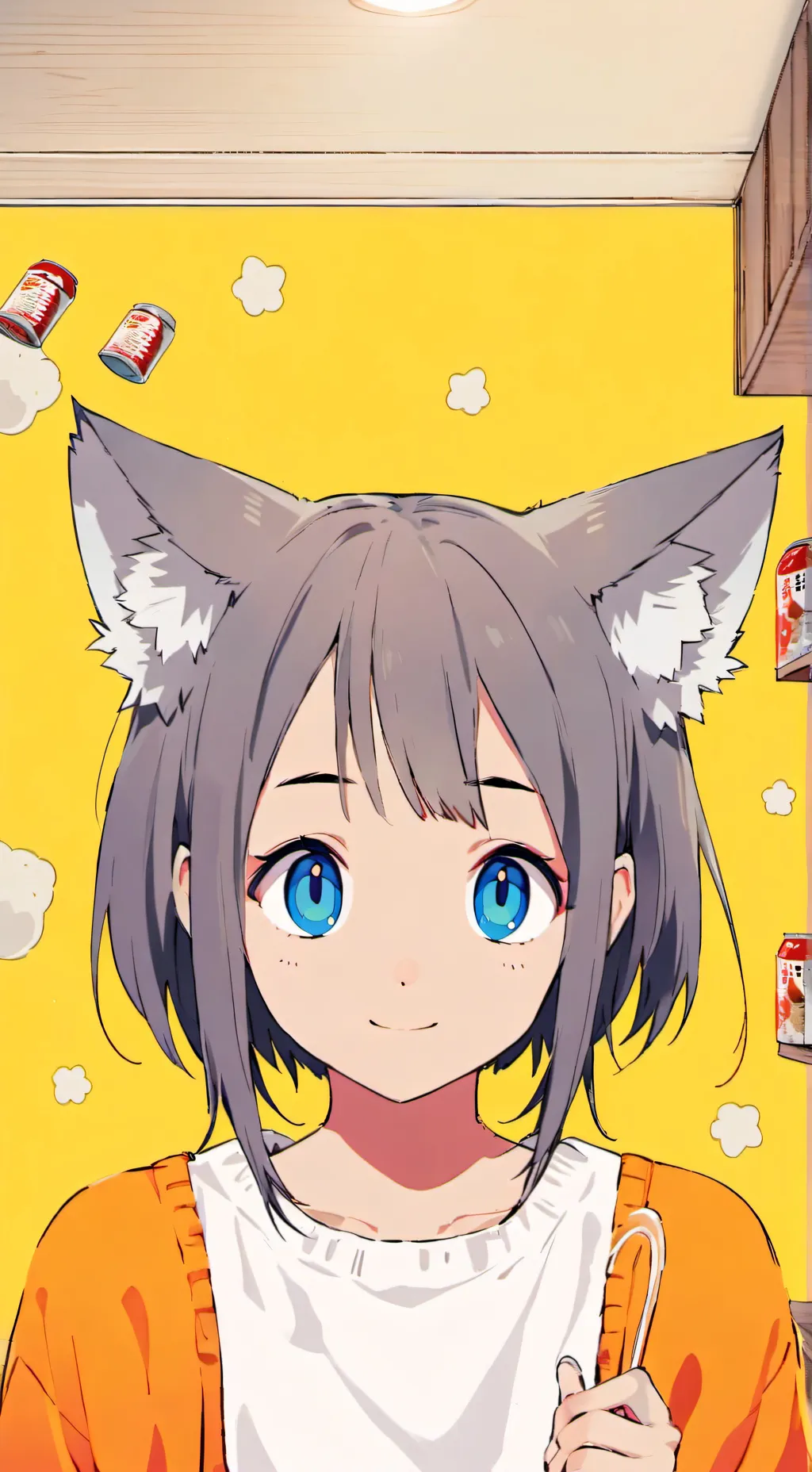 ai character: cute girl  background