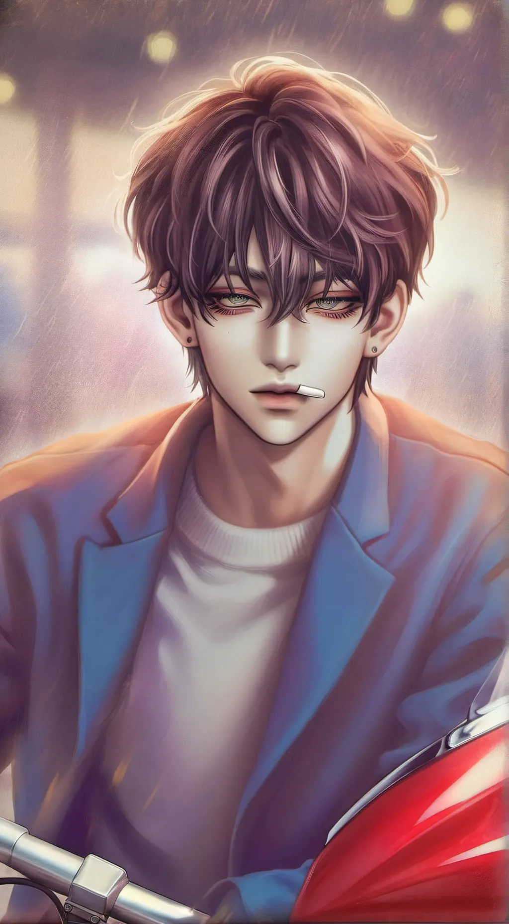 ai character: David  Monticello  background