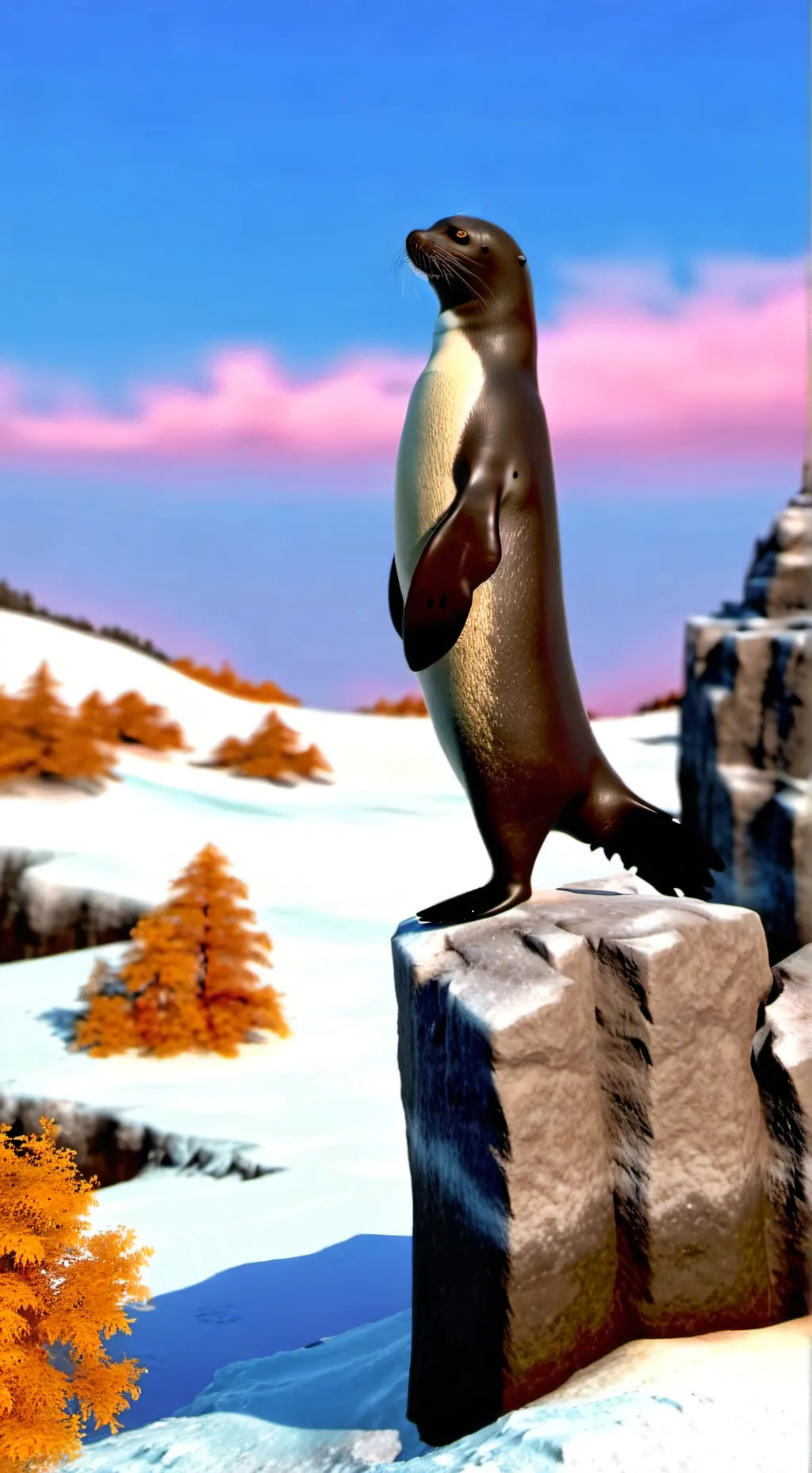 ai character: Seal.. background