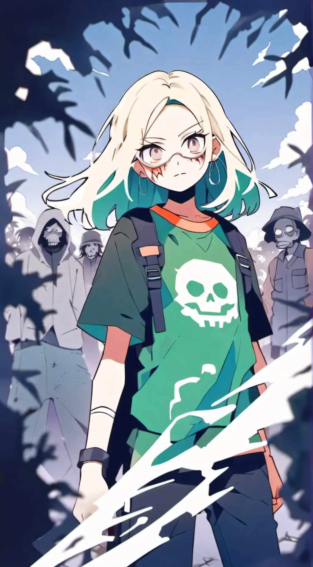 ai character: Green shian background