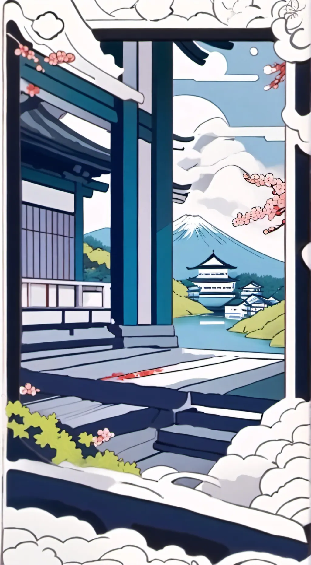 ai character: MHA BI- beach background