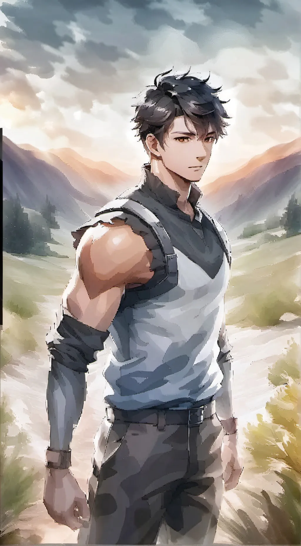 ai character: Y/n x Kirishima background