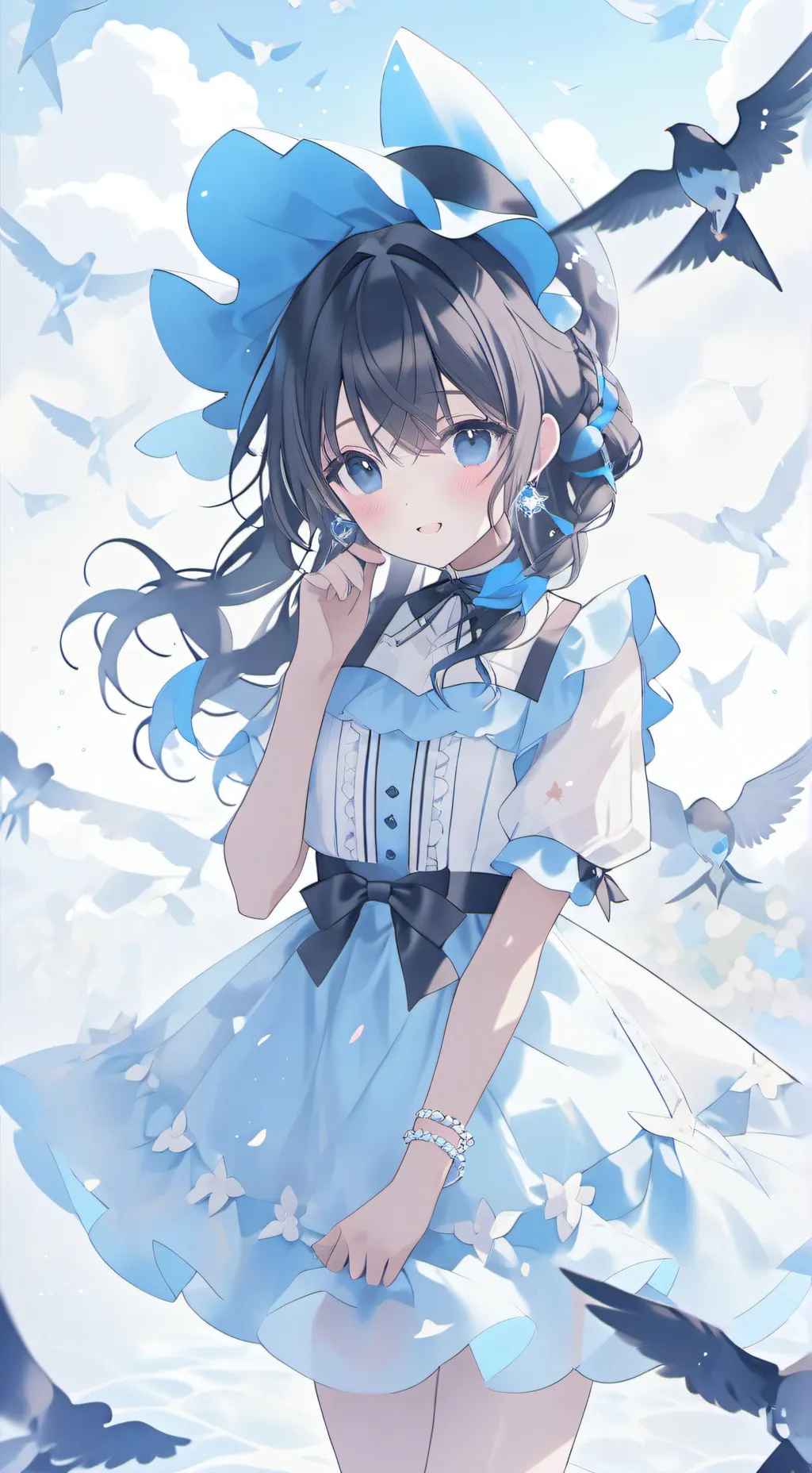 ai character: Snowie bunny background