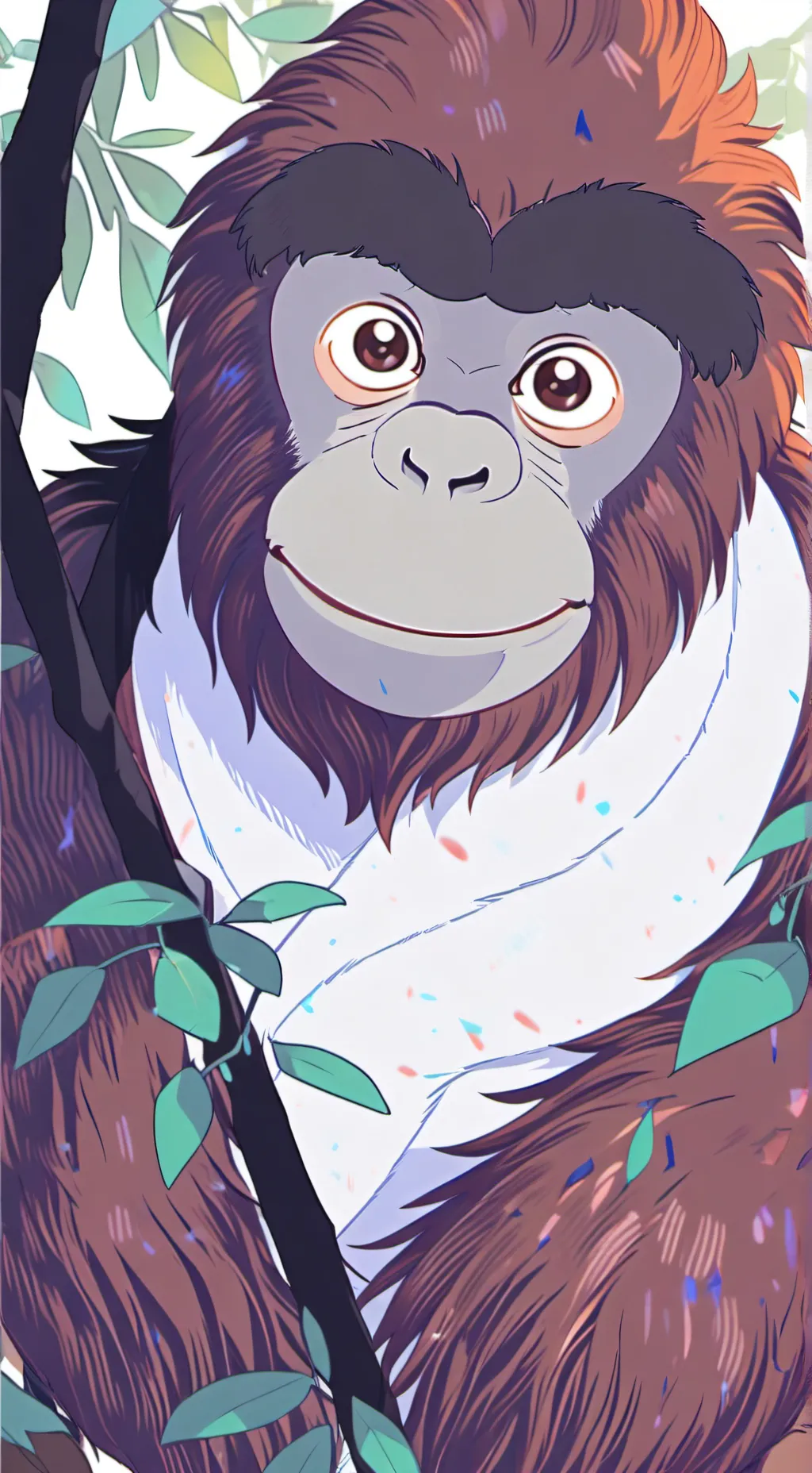 ai character: Rusty the Orangutangle background