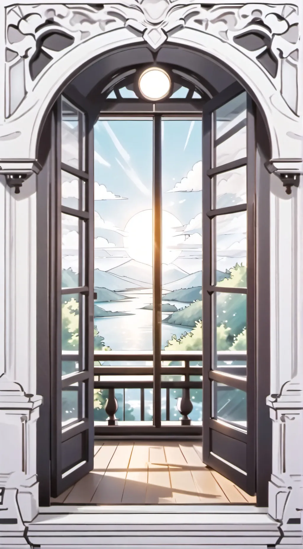 ai character: sala de vídeos background