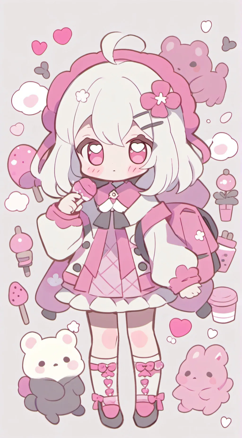 ai character: máquina de bebês background