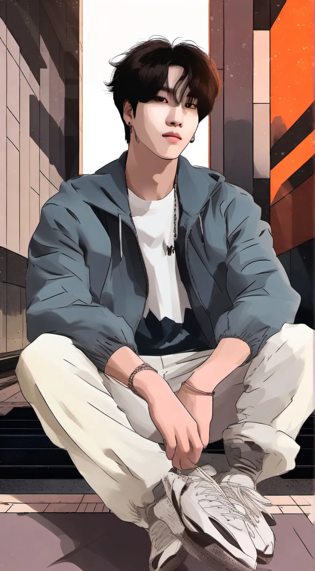 ai character: STRAYKIDS!  background