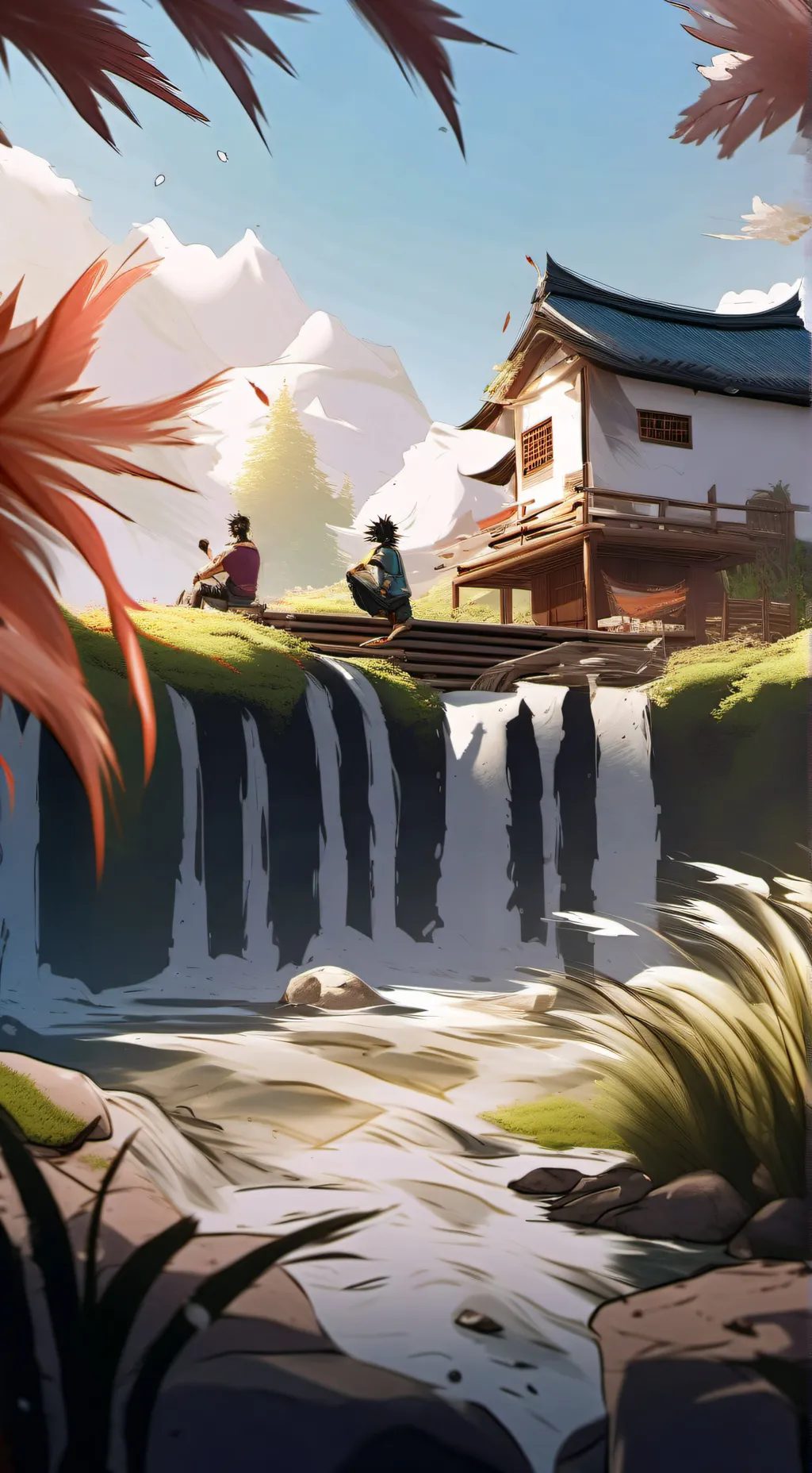 ai character: MHA fight background