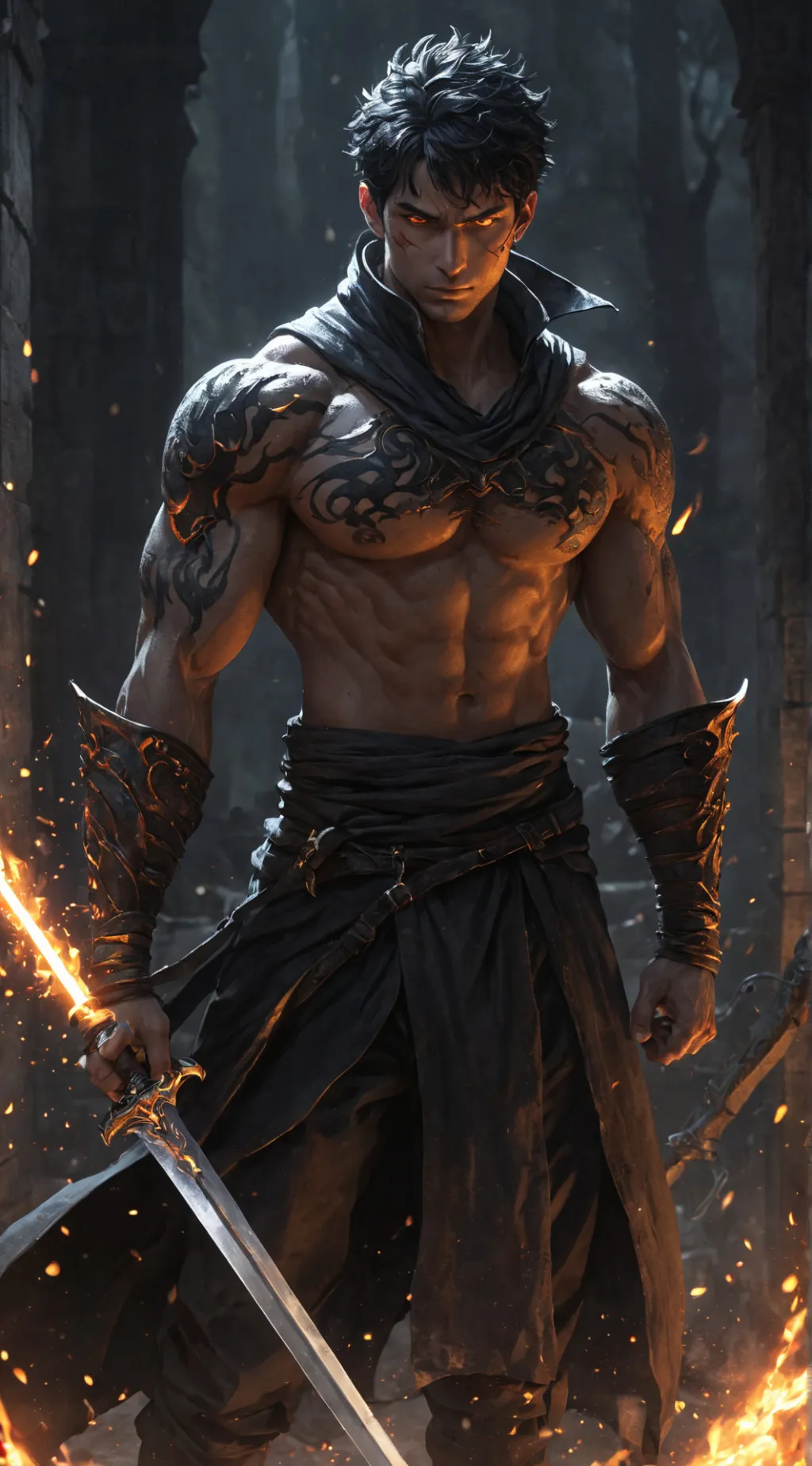 ai character: Bon background