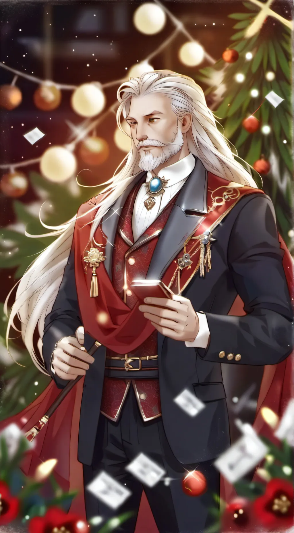 ai character: babbo natale background