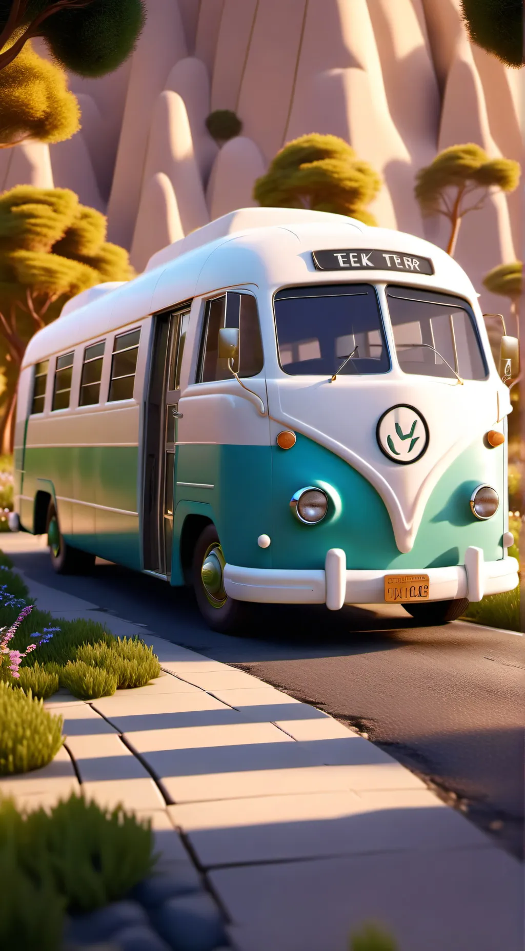 ai character: kny field trip  background