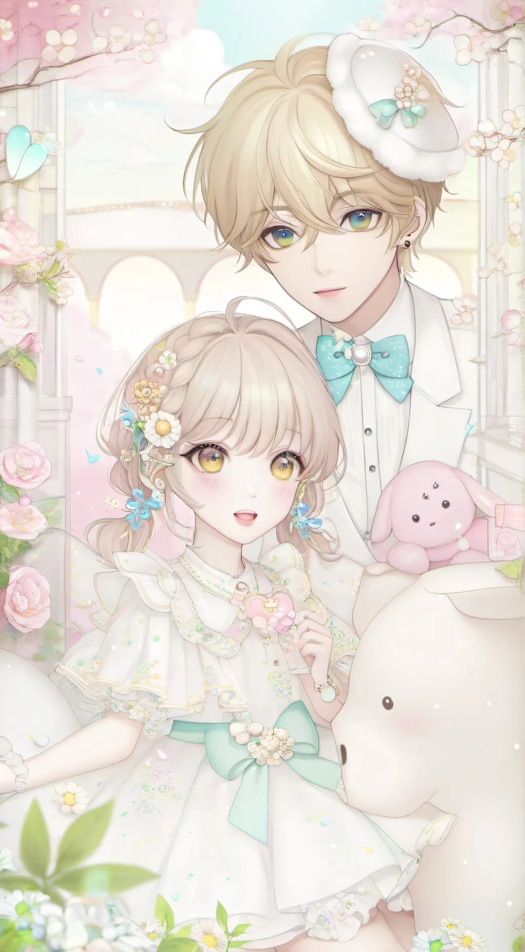 ai character: lovebirds background
