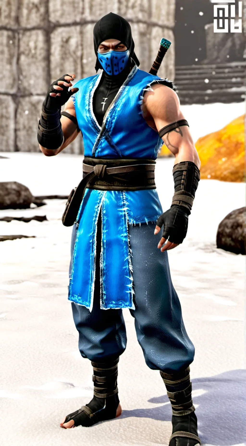 ai character: sub zero  background