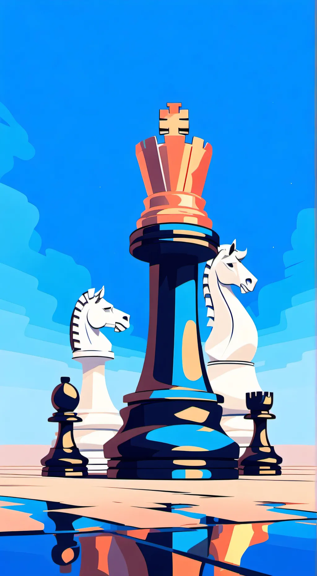 ai character: Chess pieces background