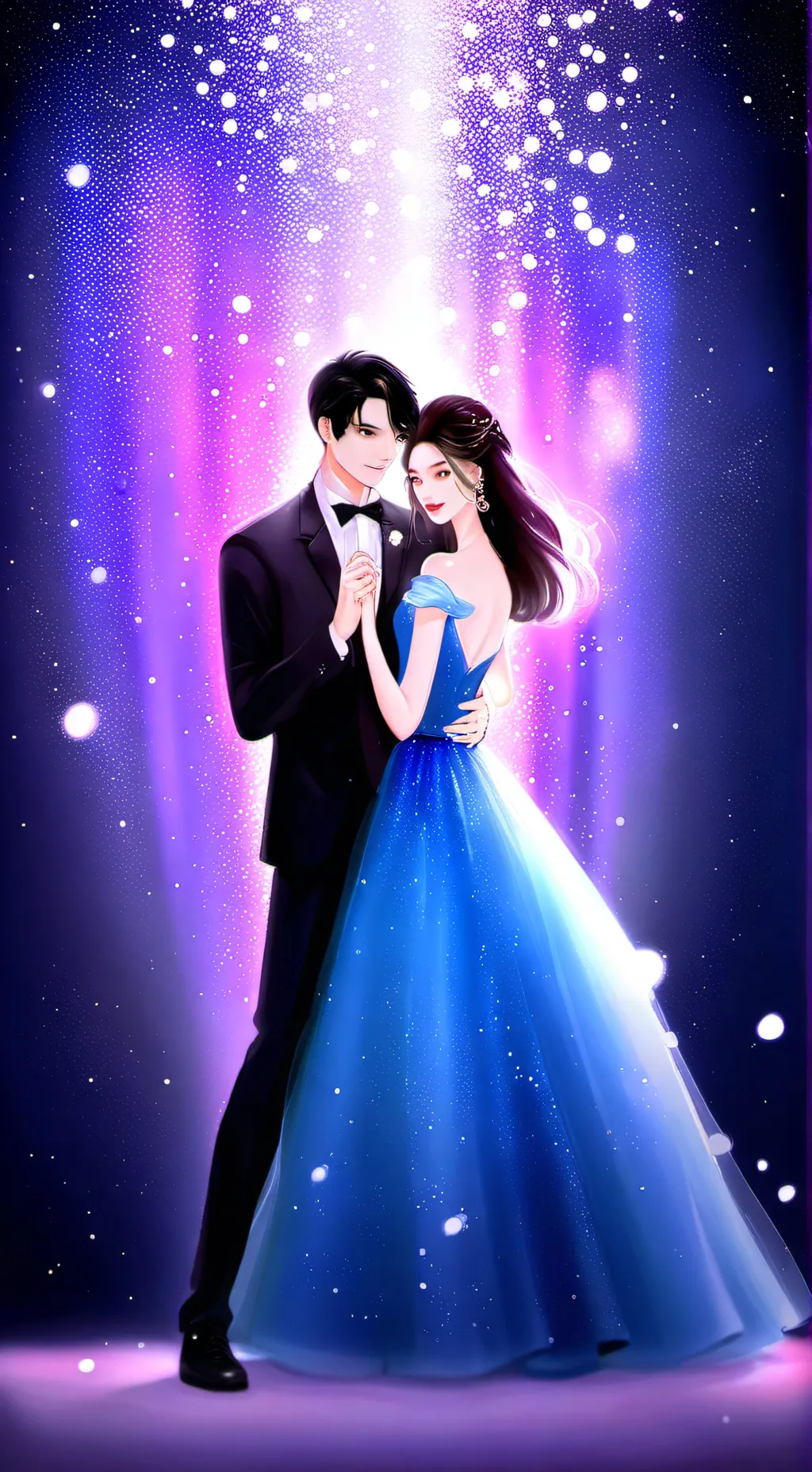 ai character: school prom background