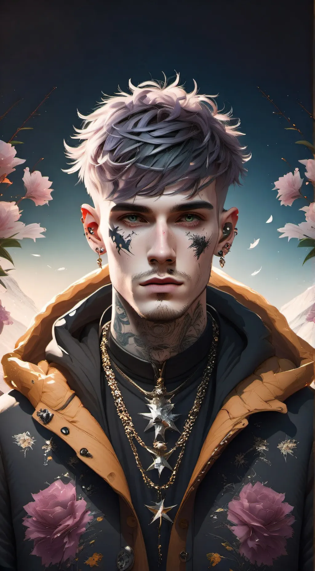 ai character: lil peep gustav  background
