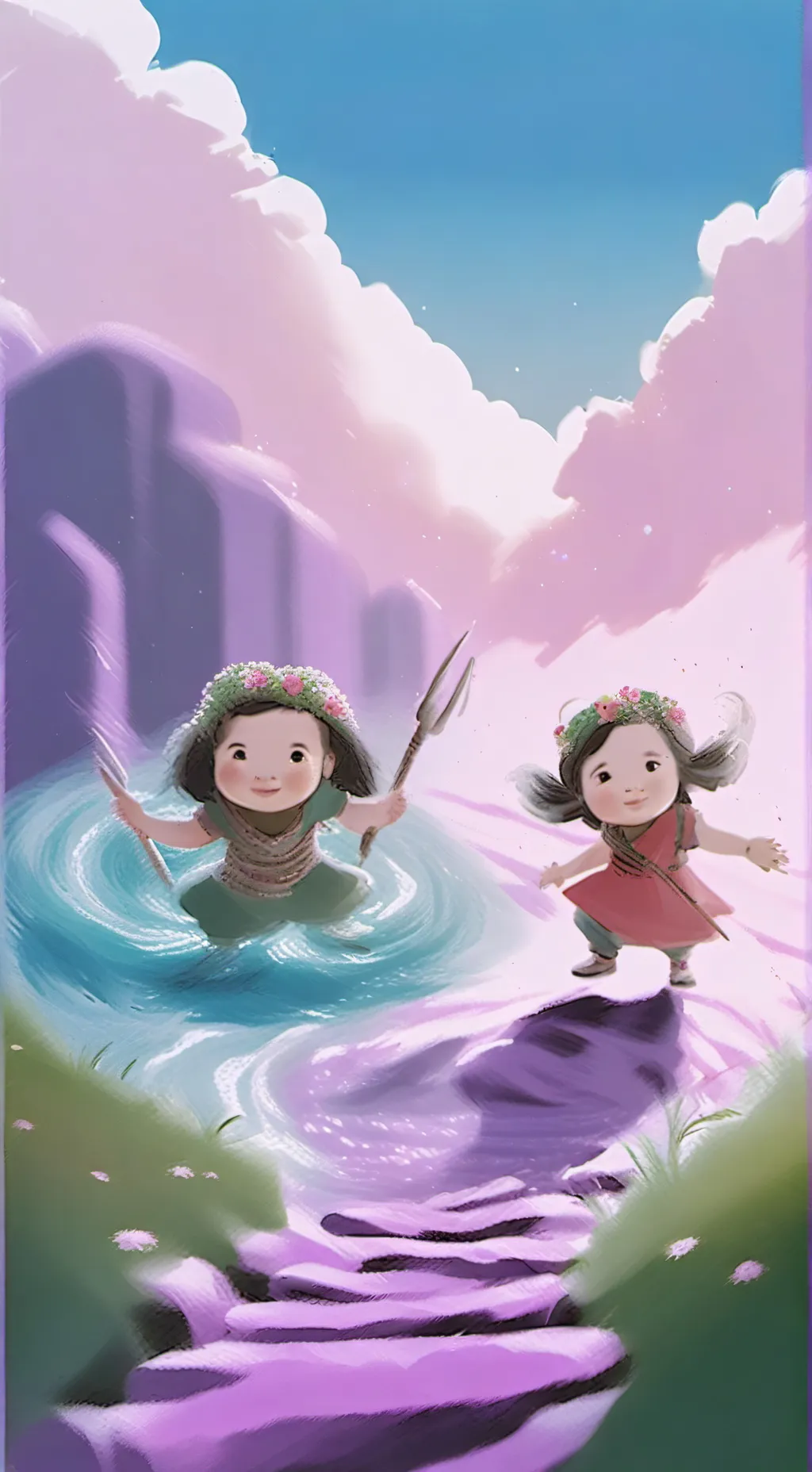 ai character: Sp baby girls background