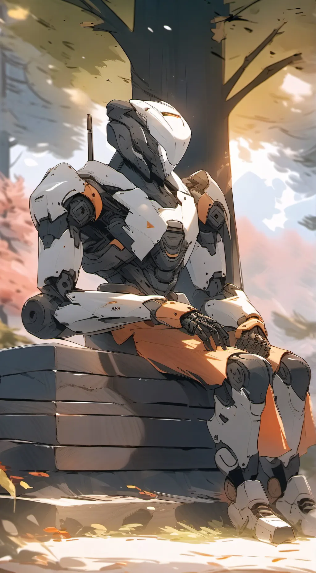 ai character: abandoned robot background