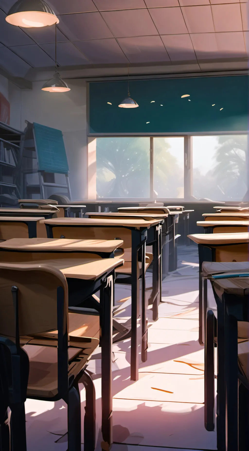 ai character: Classroom 2-B background