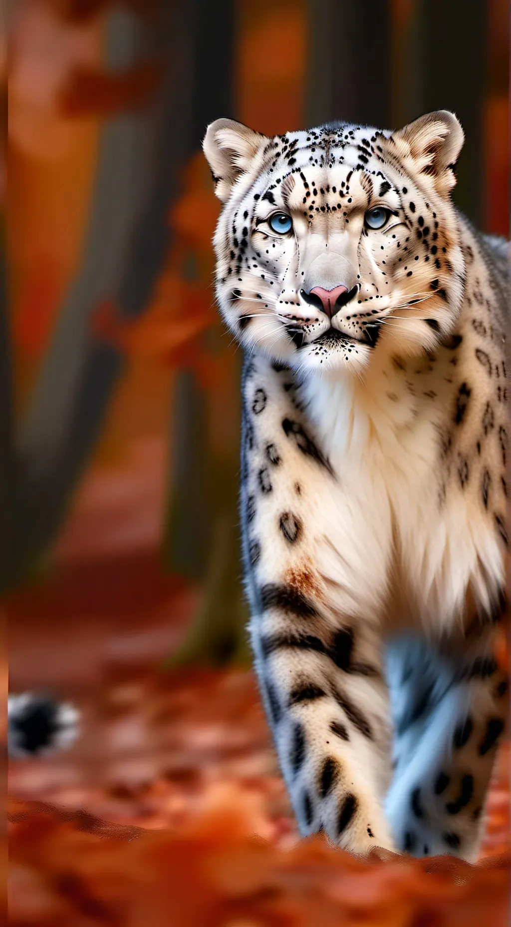 ai character: Snowlaopard background