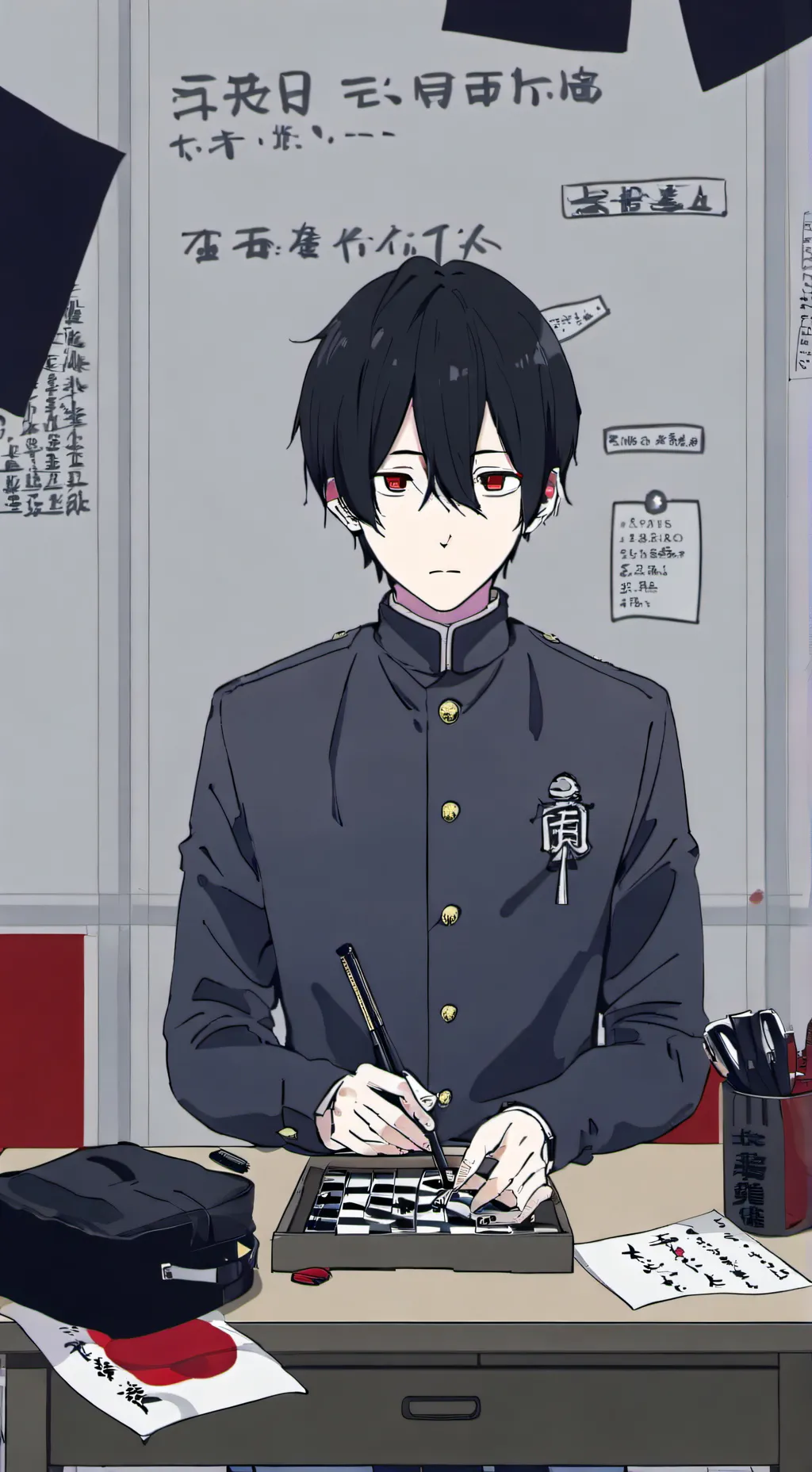 ai character: le garcon au fusil background