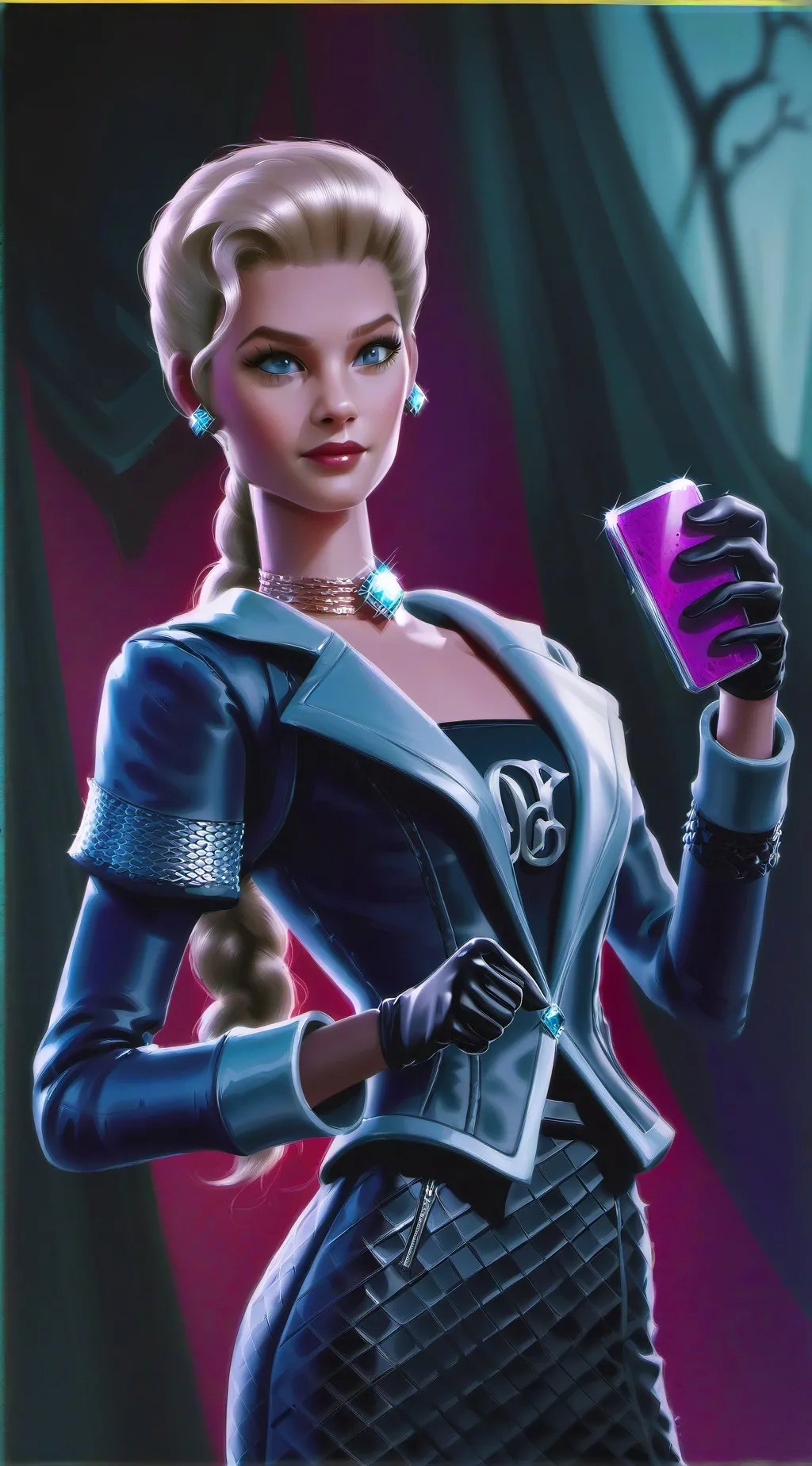 ai character: Evil Barbie background