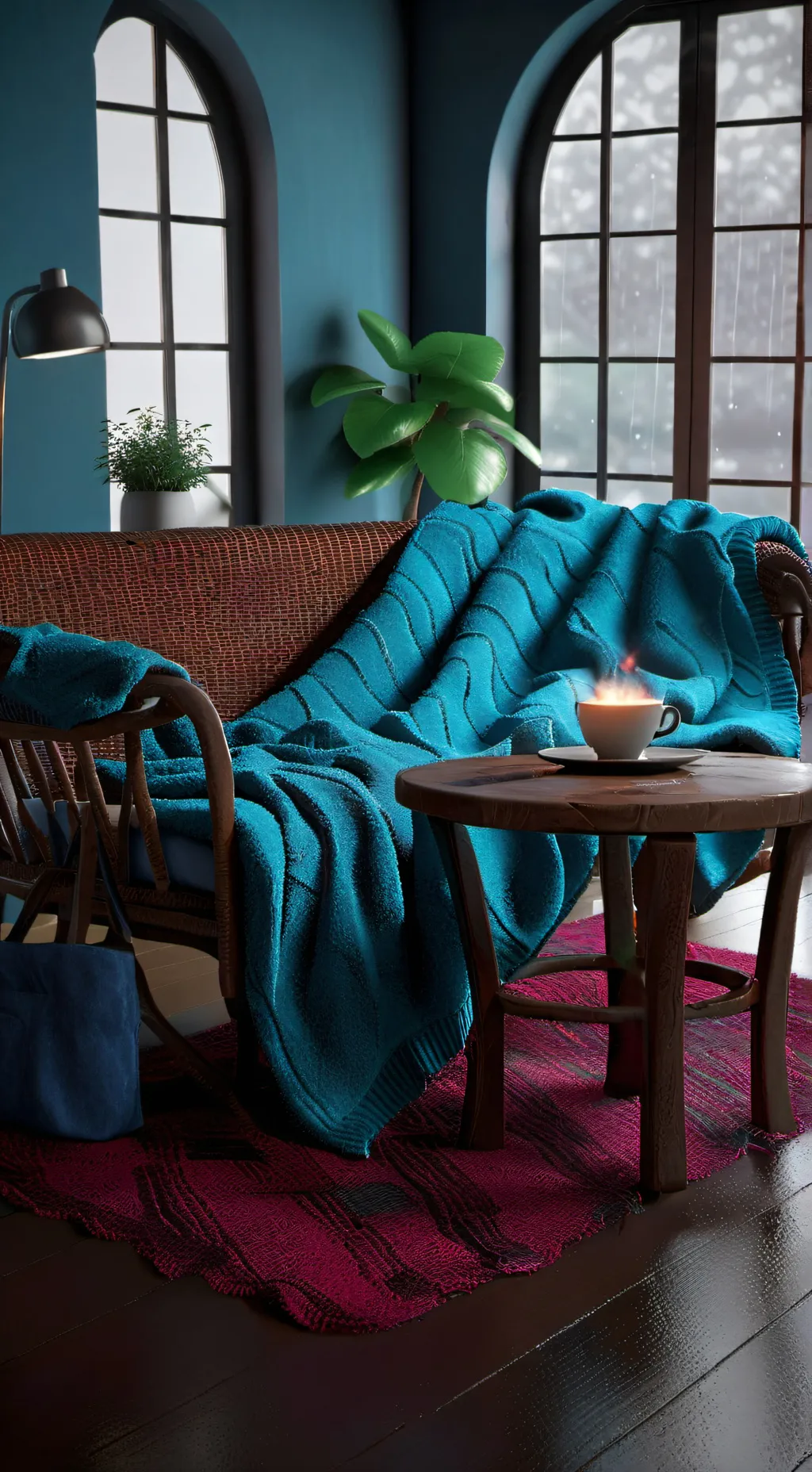 ai character: cozy room background