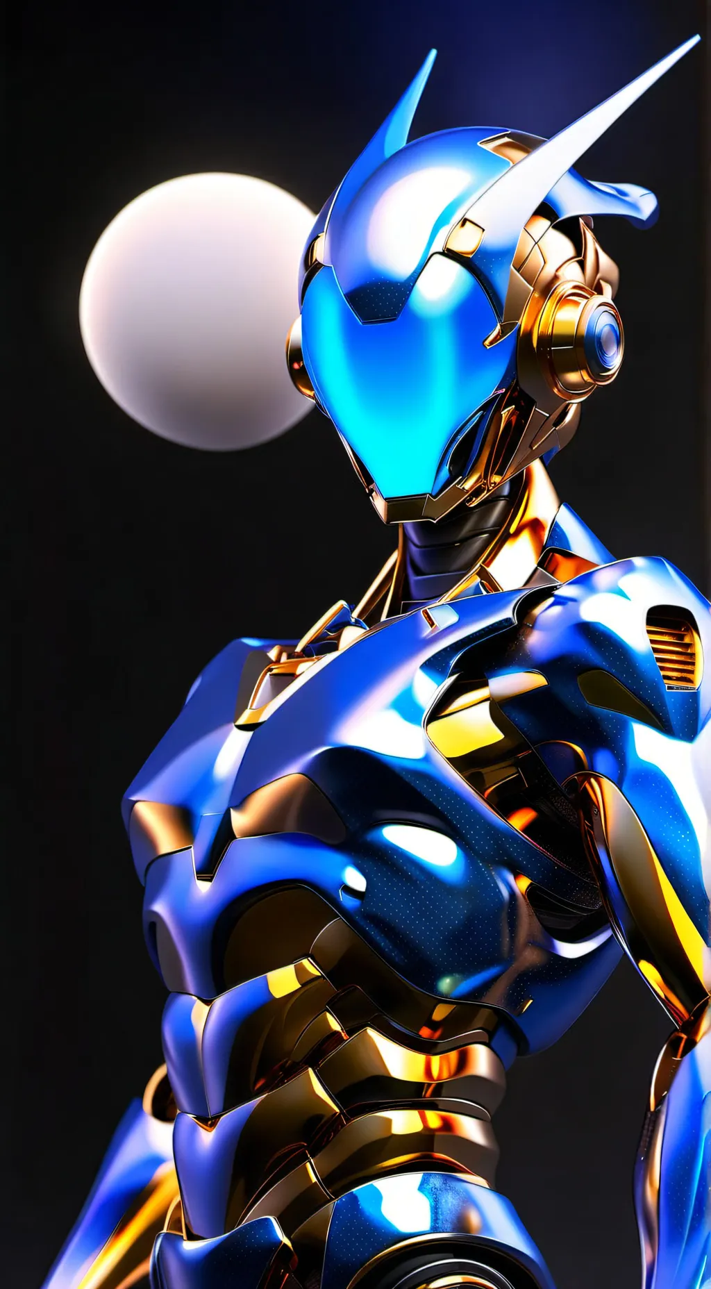 ai character: bot blue background