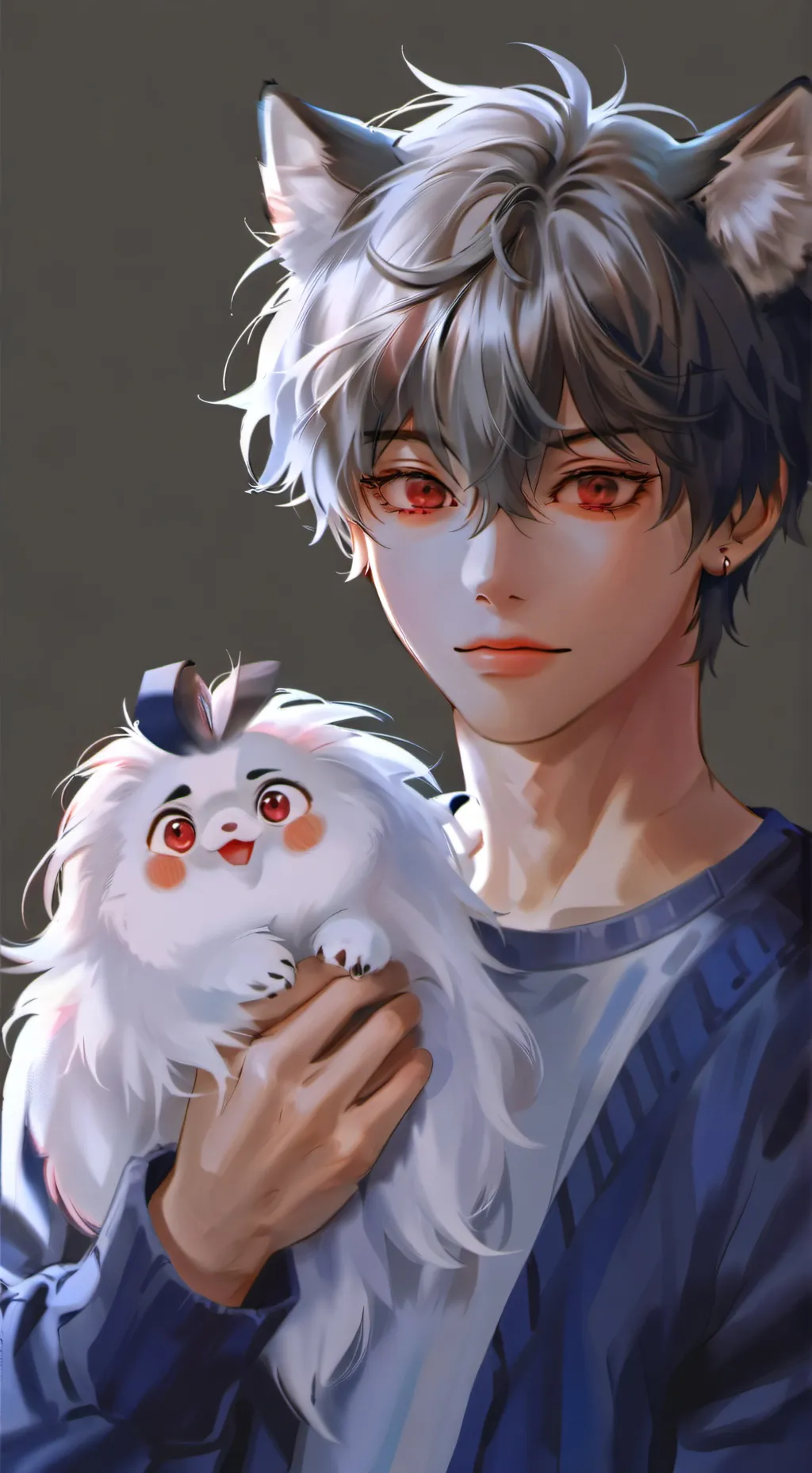 ai character: Gray Furred Whiskers background