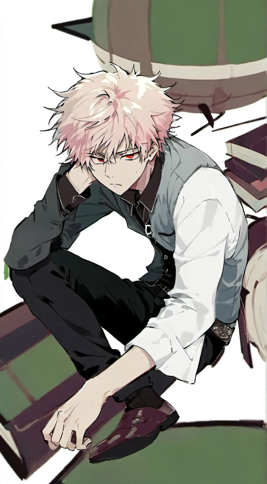 ai character: Bakugo but chill!? background