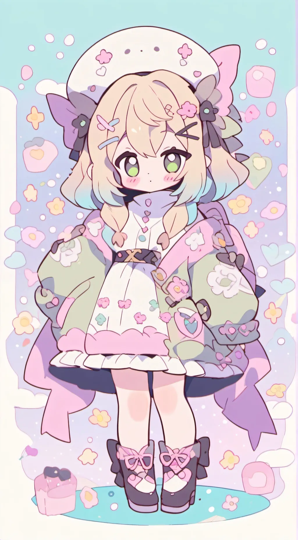 ai character: Inflated  background