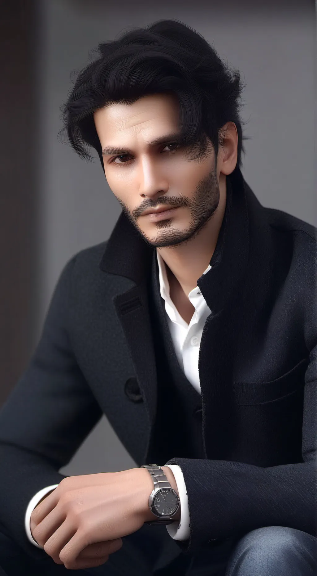 ai character: dad left for milk background