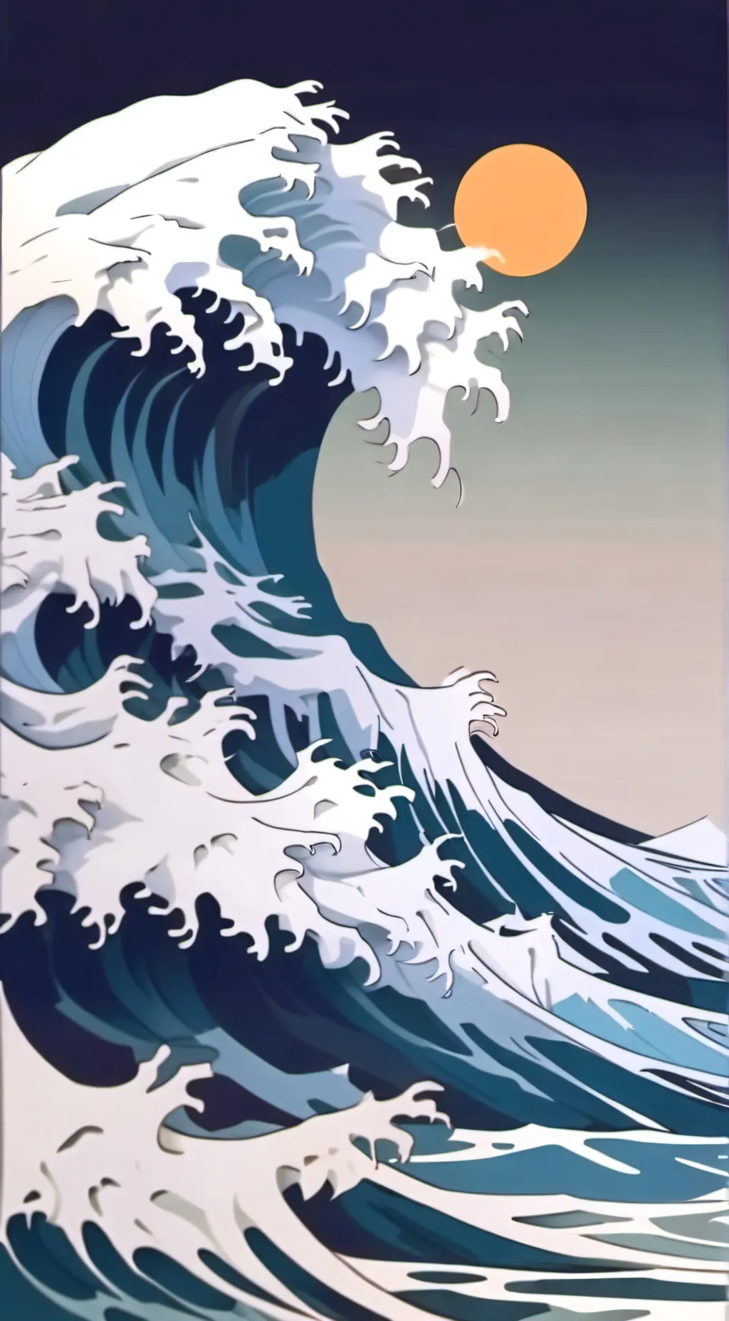 ai character: tsunami  background