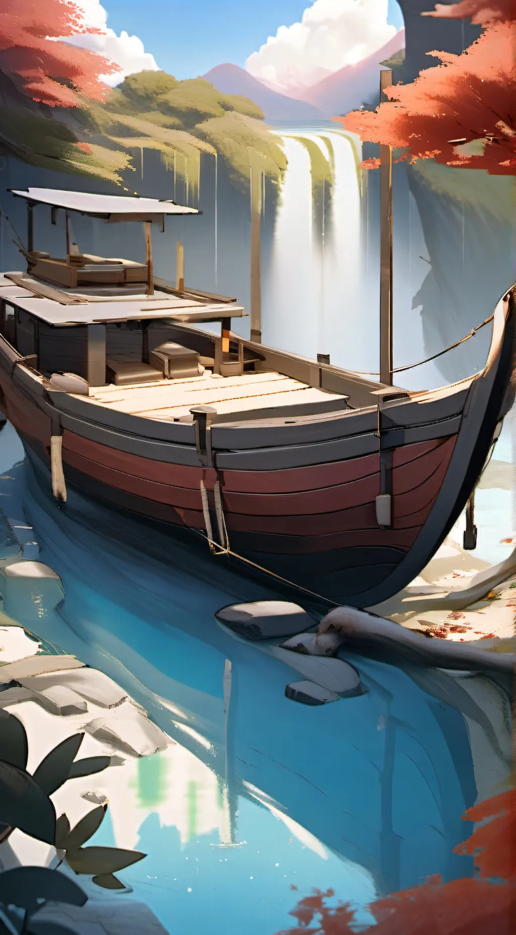 ai character: Cute little island background