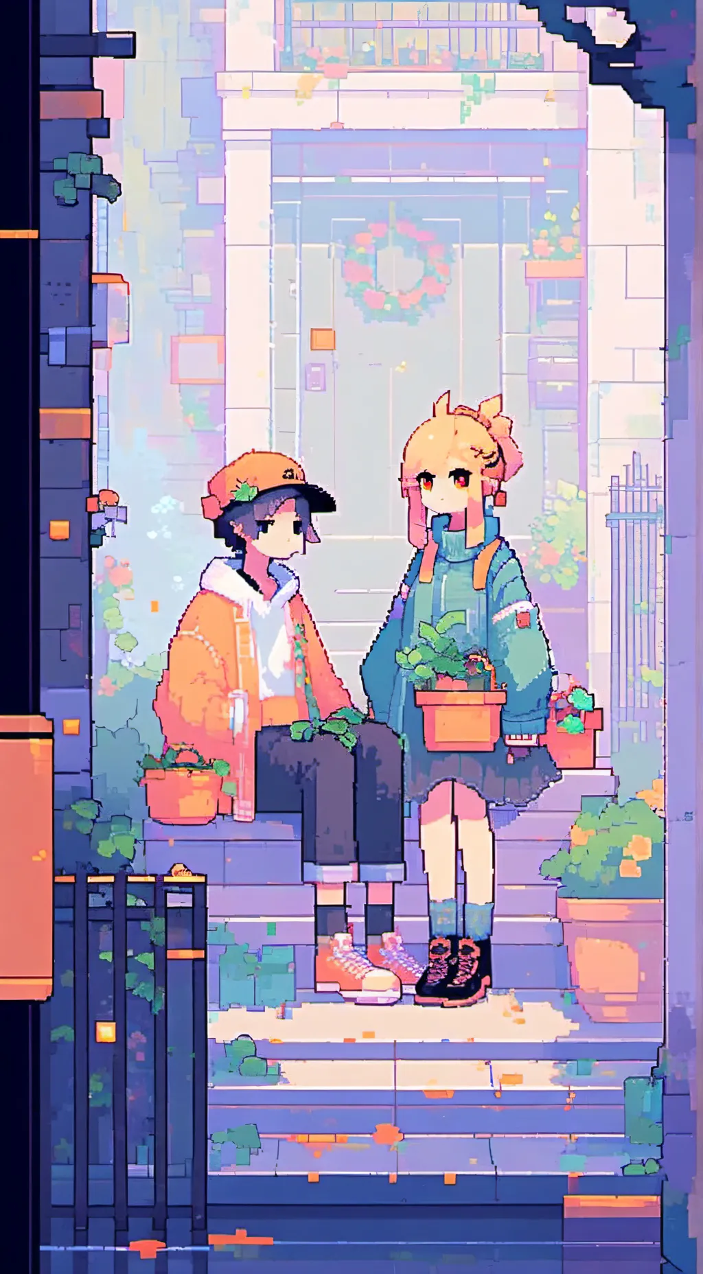 ai character:  moonie and friend background