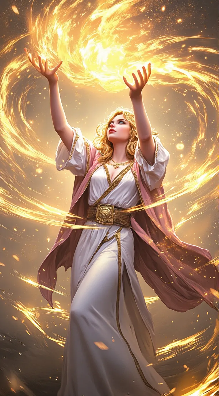 ai character: Respiración Solar background