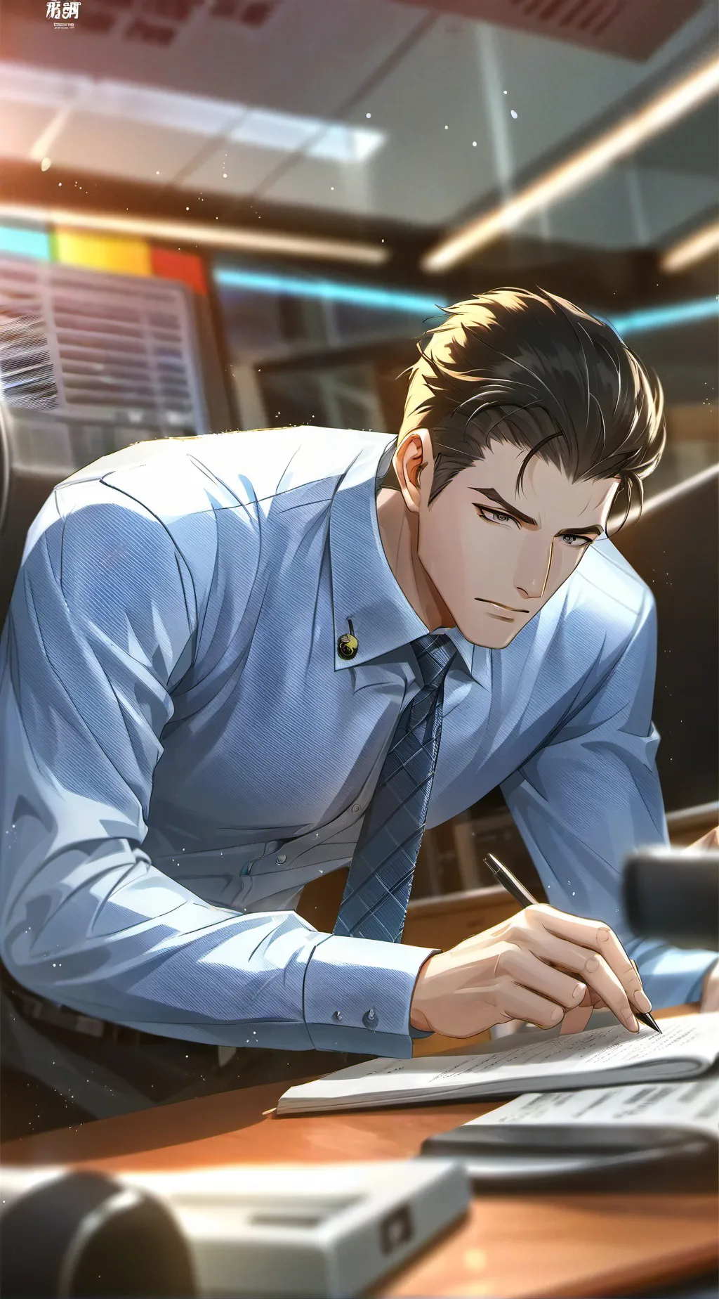 ai character: Overbearing Desk Mate background