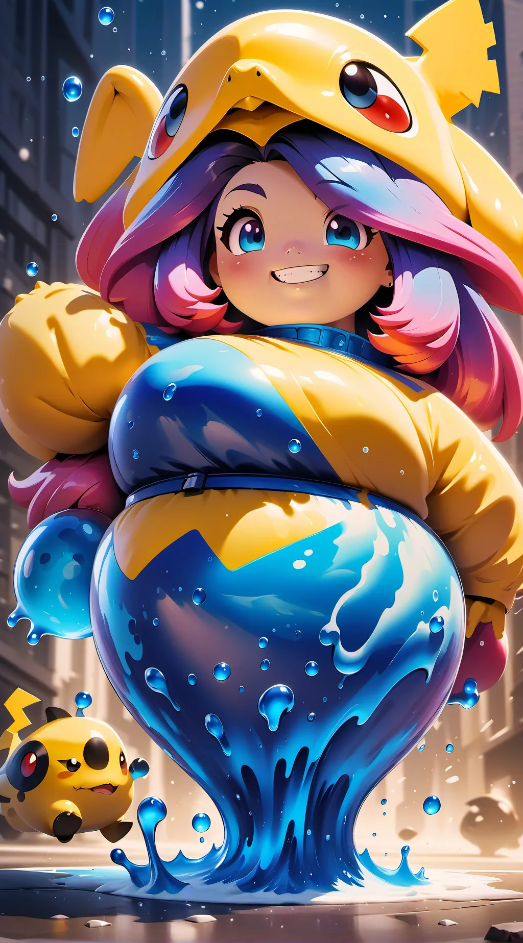 ai character: Slimy girl background