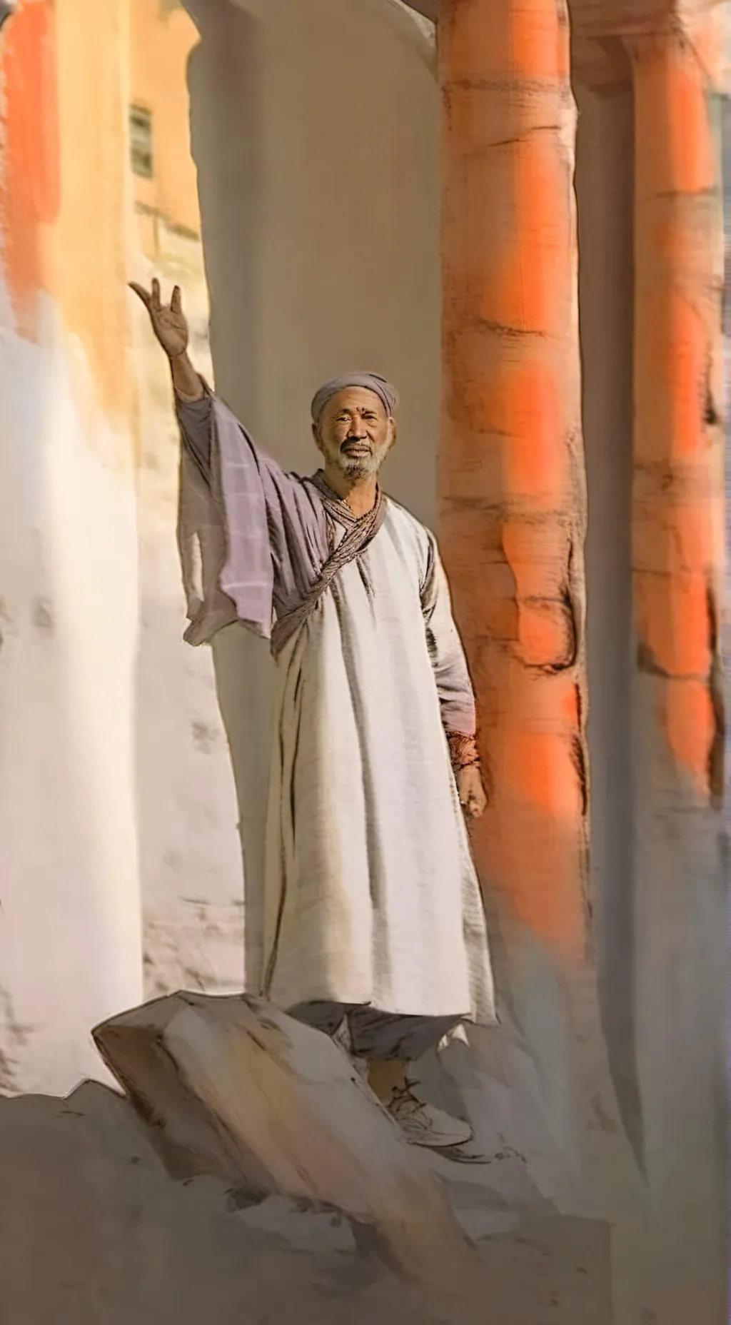 ai character: Allahsız kürt background