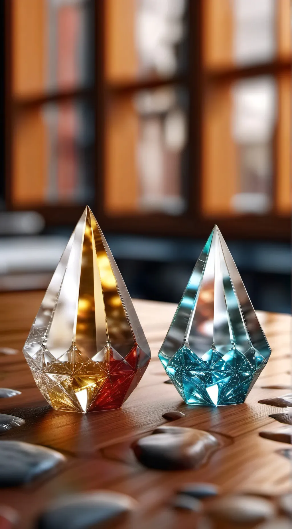 ai character: m and s Crystal. background