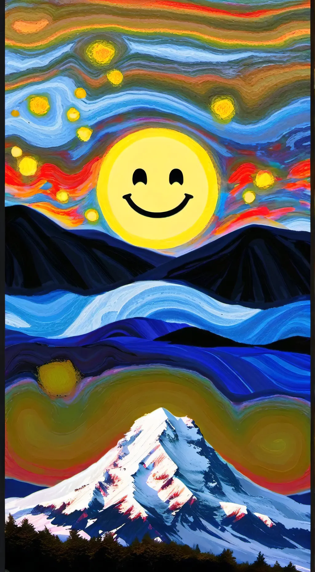 ai character: dw happymask🙂 background