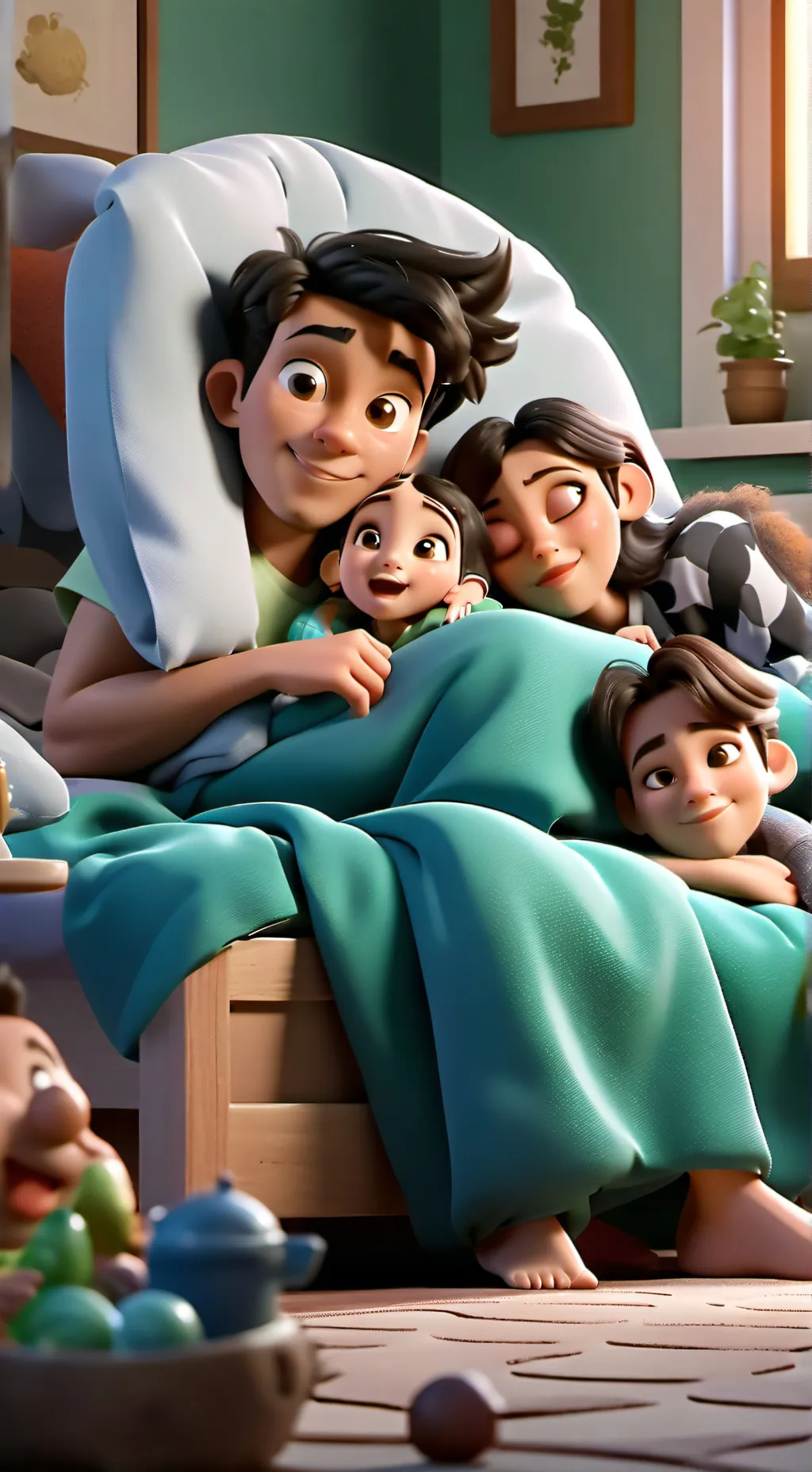 ai character: DW Sleepover background